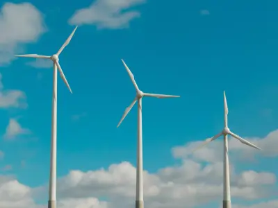 Wind Turbine Low poly  Low-poly 3D model