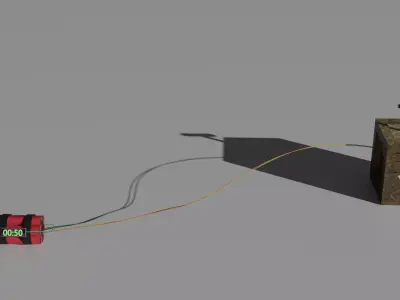 Game Ready Cartoon TNT Bomb Prop for AR VR  Low Poly  Low-poly 3D model