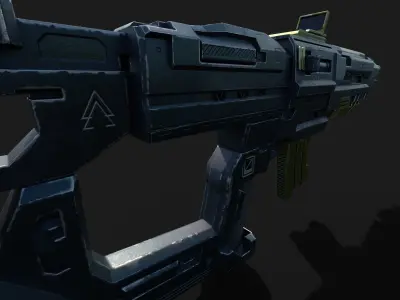 Sci-Fi Rifle - AR MKX IV Low-poly 3D model