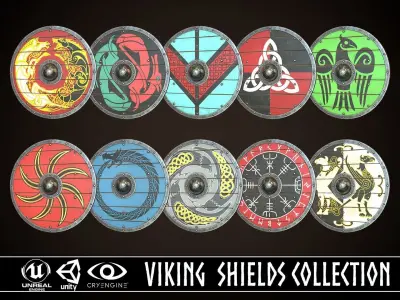 Viking Shield Ultimate Collection 3D Model Pack