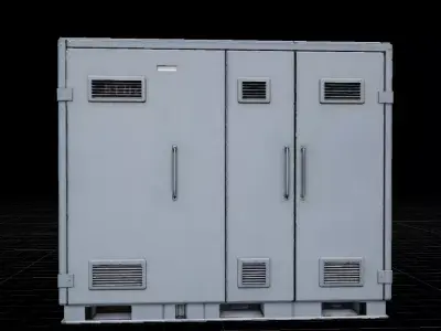 Industrial Electrical Control Box Game Environment Prop Low-poly 3D model