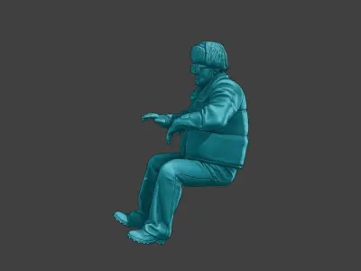 Actual Male Truck Driver AMTD 009 3D print model