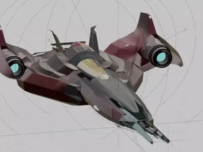 High poly SpaceShip Free 3D model