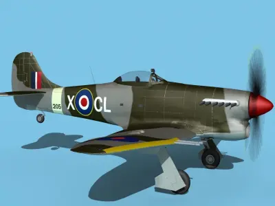 Hawker Hawker Tempest MK1 V07 3D model