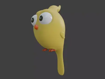 Cartoon Bird Not Rigged 3D model