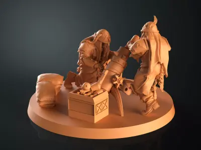 Traitor mortar team 3D print model
