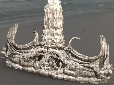 Dragon Stone Ruin Rock Arch 5 3D model