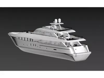 Luxury yacht 3D model by liuluhong