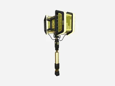 SciFi War Hammer A05 Black Yellow - Sci Fi Weapon Design Low-poly 3D model