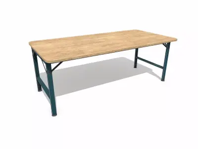 Workbench Low-poly PBR Free low-poly 3D model