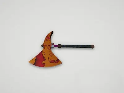 Game asset Artistic Color Splash Axepiece 3D model