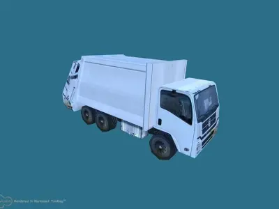 Garbage Truck Low-poly 3D model