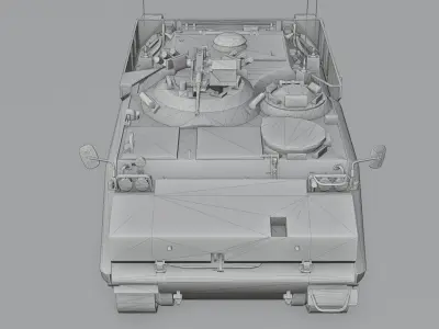 Game-Ready Armored Military Tank Low Poly PBR Low-poly 3D model