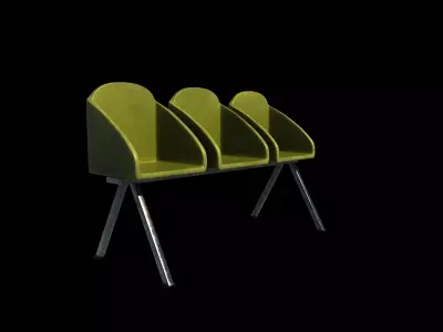 Waiting chair 06  3D model