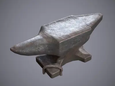 Anvil Medieval Low-poly 3D model