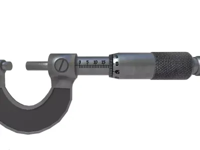 Micrometer and Calipers physics Low-poly 3D model