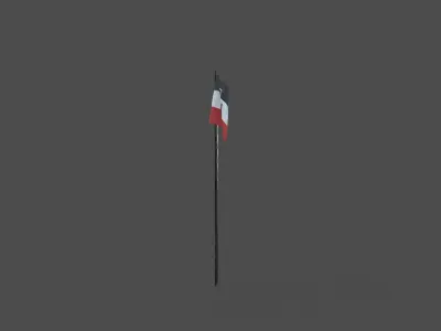 Flag 02 Low-poly 3D model purchase