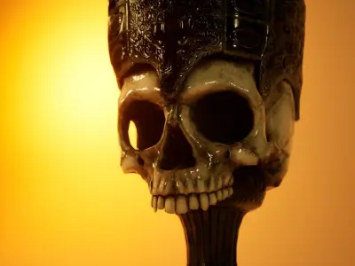 Antique Skull Goblet 3D model Low-poly 3D model