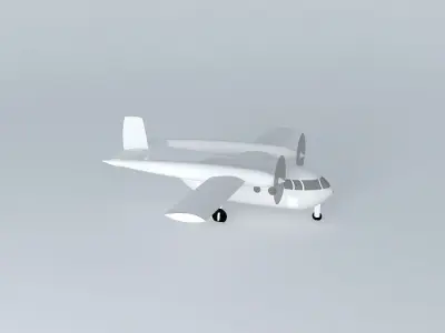 aeroplane propeller plane Free 3D model