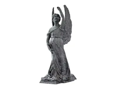 Funeral Sculpture Monument Angel Low-poly 3D model buy