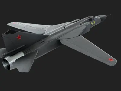 MIG-23 Low-poly 3D model