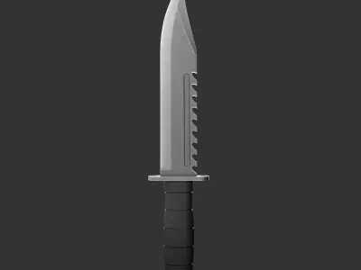 Tactical Knife Free low-poly 3D model get