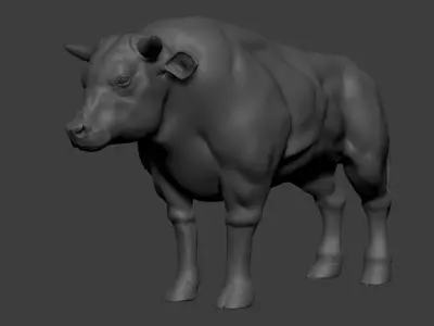 Realistic Bull 3D Model Low-poly 3D model