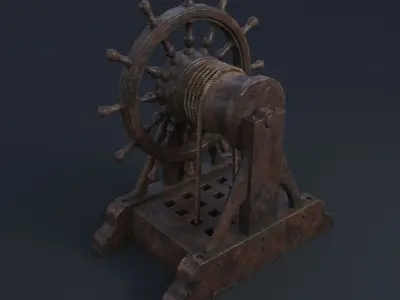 Black Pearl steering wheel 3D model