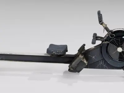  Gym Equipment Abandoned Props  Low-poly 3D model