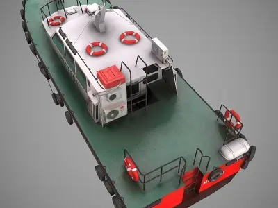 Pilot Boat Low-poly 3D model purchase