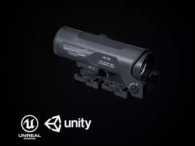 Elcan Spectre OS4x PBR Low-poly 3D model