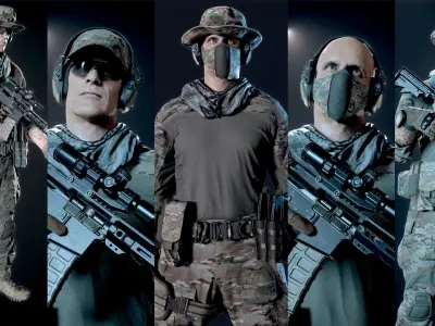 Soldier-Pack Low-poly 3D model