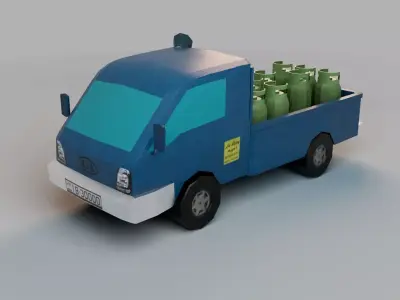 gas truck in Jordan Low-poly 3D model