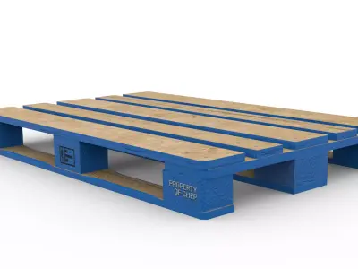 CHEP branded EUR pallet 3D model