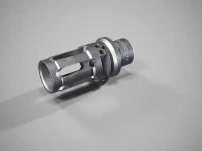 Surefire Flash Hider warcom lowpoly 3d model Free low-poly 3D model