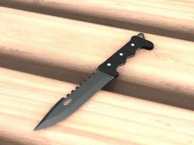 Survival Knife 3D model shop