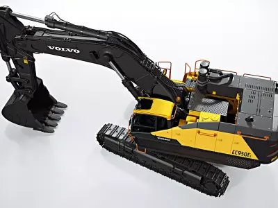 2020 Volvo EC950E Large Crawler Excavator 3D model