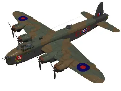 Short Stirling Mk III 3D model purchase