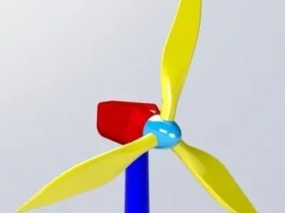 Wind Turbine 3D model
