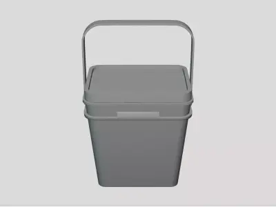 Square Bucket - Geometry Only No Textures No Materials 3D model