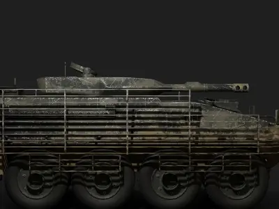 military tank Low-poly 3D model