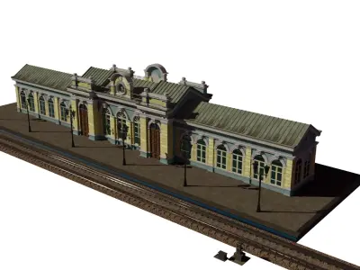 Russian Railway Station 3D model