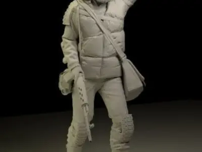 SOLDIER WICH GUNS 3D print model