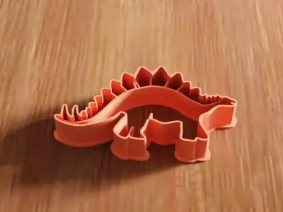 Dinosaur Stegosaurus Cookie Cutter STL File - 136 3D print model