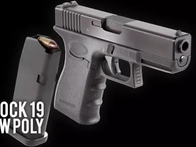 VR Ready G19 Low Poly Low-poly 3D model