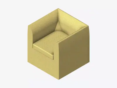 Furniture - Armchair - Contemporary - Line - Type 4 Low-poly 3D model