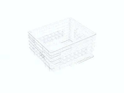 Plastic crate 04 3D model