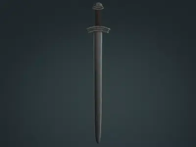 Viking Sword B - Fantasy Weapon Low-poly 3D model