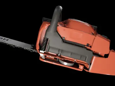 Chainsaw Husqvarna 455 Low-poly 3D model