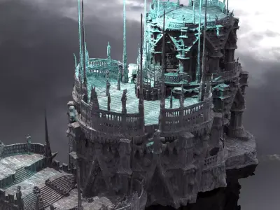 Poseidon ruins Platforms Kitbash  3D model